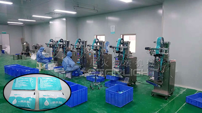 可孚醫(yī)療設備有限公司使用粉劑包裝機生產現(xiàn)場